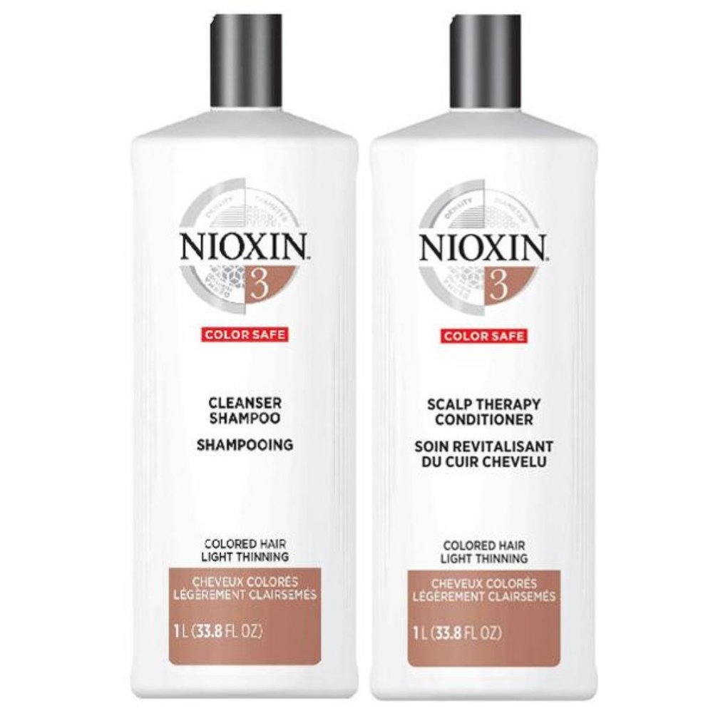Nioxin System 3 Cleanser Shampoo and Scalp Therapy Conditioner Duo 33.8 Oz 1 L